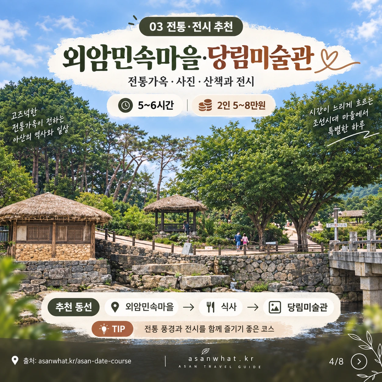 외암민속마을·당림미술관 안내 카드 이미지